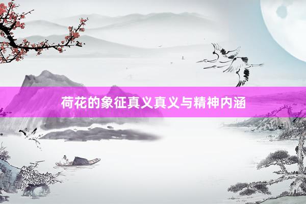 荷花的象征真义真义与精神内涵